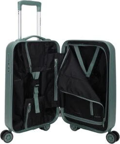 Decent Handbagage Koffer / Trolley / Reiskoffer - 55 Cm - 38 Liter - ABS - Tranporto - Groen -Bagageopslag 1003x1200