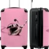 NoBoringSuitcases.com® Koffer Groot - Slak - Roze - Meisjes - Racen - Trolley Koffer Met TSA-slot - Met Wielen - 90 Liter - Reiskoffer - 66 Cm -Bagageopslag 1007x1200 25