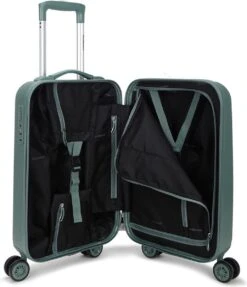 Decent Handbagage Koffer / Trolley / Reiskoffer - 55 Cm - 38 Liter - ABS - Tranporto - Groen -Bagageopslag 1032x1200