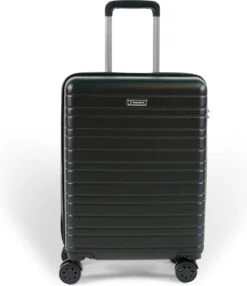 Bagageopslag 42 ©TROLLEYZ - Amsterdam No.9 - Trolley - 55cm Met TSA Slot - Dubbele Wielen - 360° Spinners - 100% ABS - Handbagage Koffer In Night Black