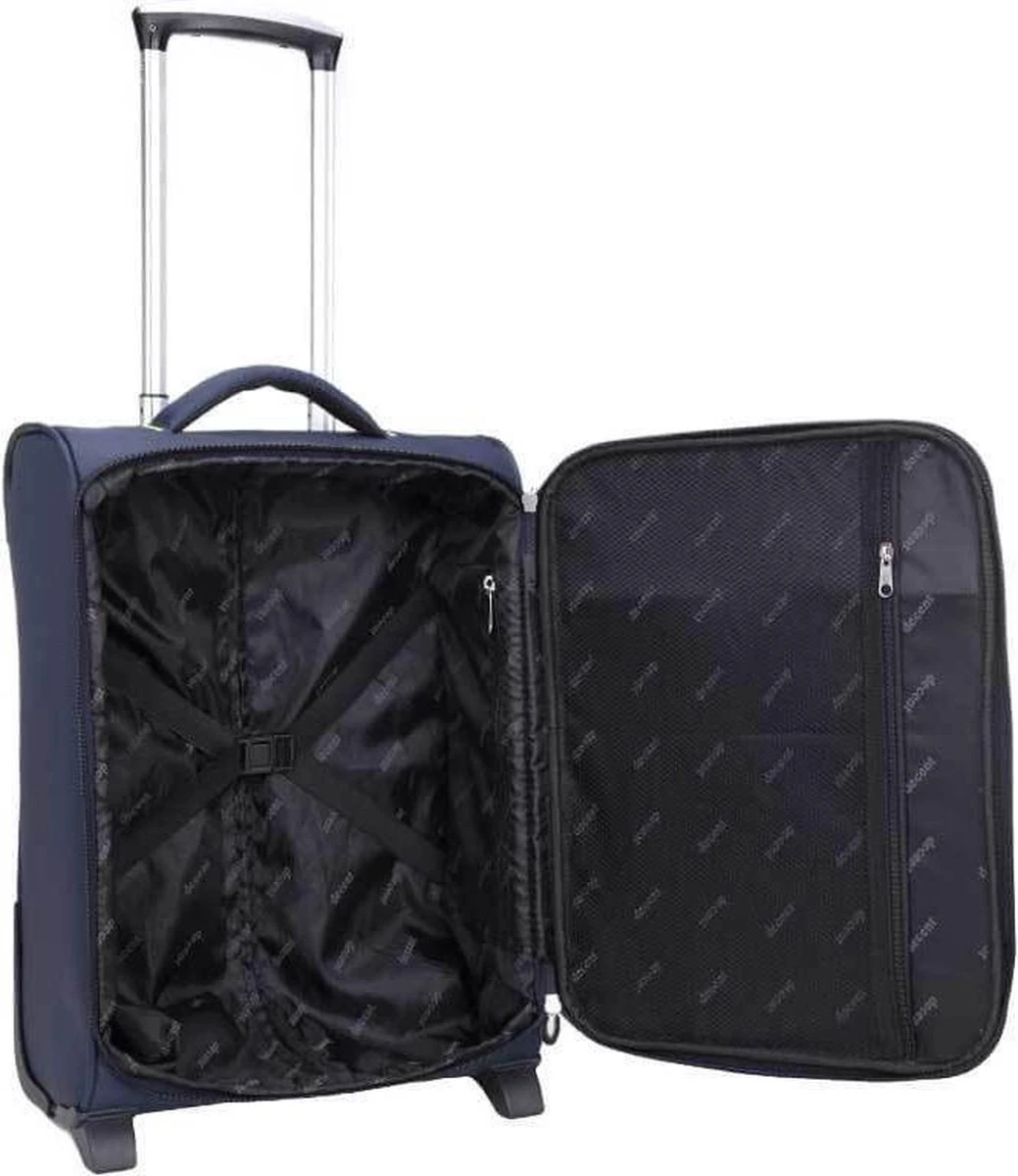 Decent Handbagage Koffer / Trolley / Reiskoffer - 50 Cm - 35 Liter - Polyester - Super-Light - Blauw 9 Decent Handbagage Koffer / Trolley / Reiskoffer - 50 Cm - 35 Liter - Polyester - Super-Light - Blauw - Afbeelding 7