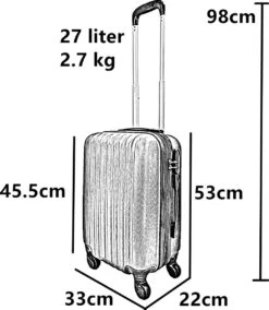 SB Travelbags 'Expandable' Handbagage Koffer 53cm 4 Wielen Trolley - Roze -Bagageopslag 1042x1200 1