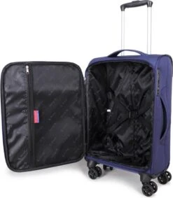 Decent D-Upright Handbagage Koffer - 55 Cm - TSA Slot - Donkerblauw -Bagageopslag 1046x1200
