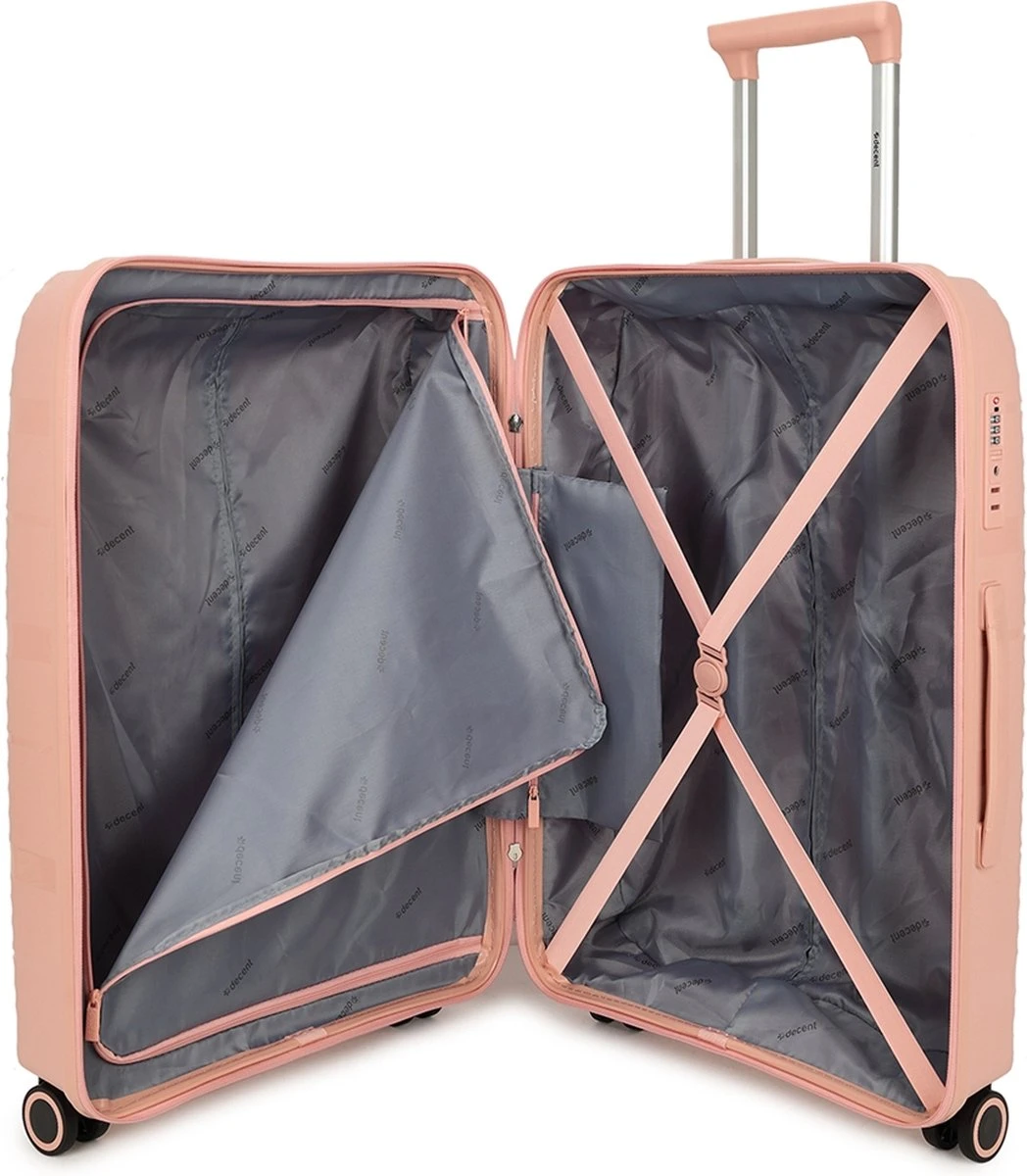 Decent EXPLORER PP Trolley 77 Cm - 106 Liter - TSA Slot - Pink 12 Decent EXPLORER PP Trolley 77 Cm - 106 Liter - TSA Slot - Pink - Afbeelding 10