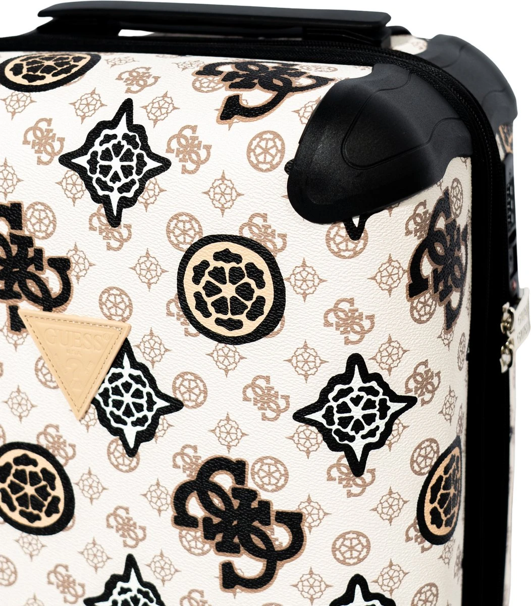 Guess House Party 18 In 4 Wheeler Dames Reiskoffer - Cream Multi Logo 6 Guess House Party 18 In 4 Wheeler Dames Reiskoffer - Cream Multi Logo - Afbeelding 4