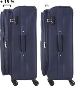 TravelZ Softspinner TSA Kofferset - 3-delige Zachte Trolleyset - Dubbele Wielen En Voorvakken Blauw 13 TravelZ Softspinner TSA Kofferset - 3-delige Zachte Trolleyset - Dubbele Wielen En Voorvakken Blauw -Bagageopslag 1052x1200 6