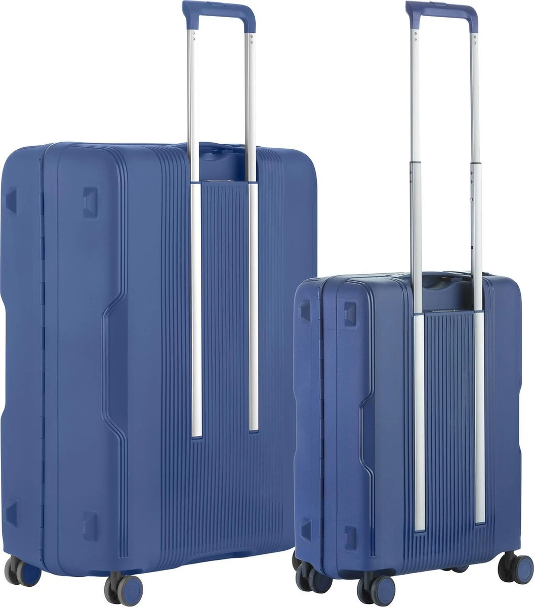 CarryOn Protector Luxe 2-delige Kofferset - TSA Trolleyset Handbagage En Groot - Kliksloten - Ultralicht - Blauw 4 CarryOn Protector Luxe 2-delige Kofferset - TSA Trolleyset Handbagage En Groot - Kliksloten - Ultralicht - Blauw - Afbeelding 2