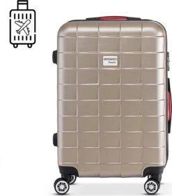 Monzana Exopack Hardcase Koffer Champagne 65x41x27cm