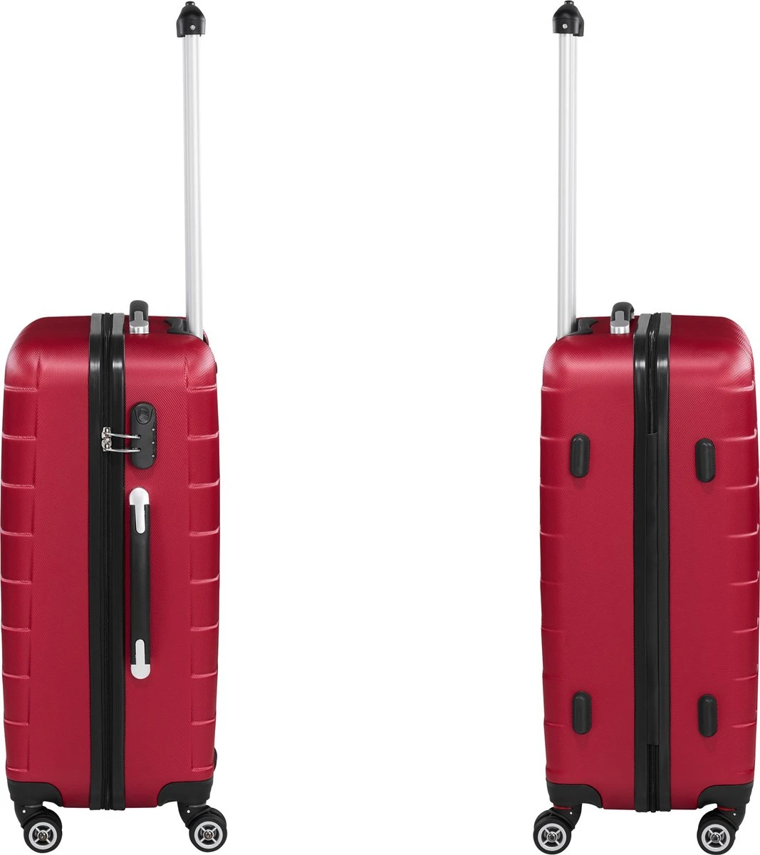 Tectake - Kofferset Trolleyset Reisset - 3-dlg Hardshell Wijnrood - 402670 8 Tectake - Kofferset Trolleyset Reisset - 3-dlg Hardshell Wijnrood - 402670 - Afbeelding 7