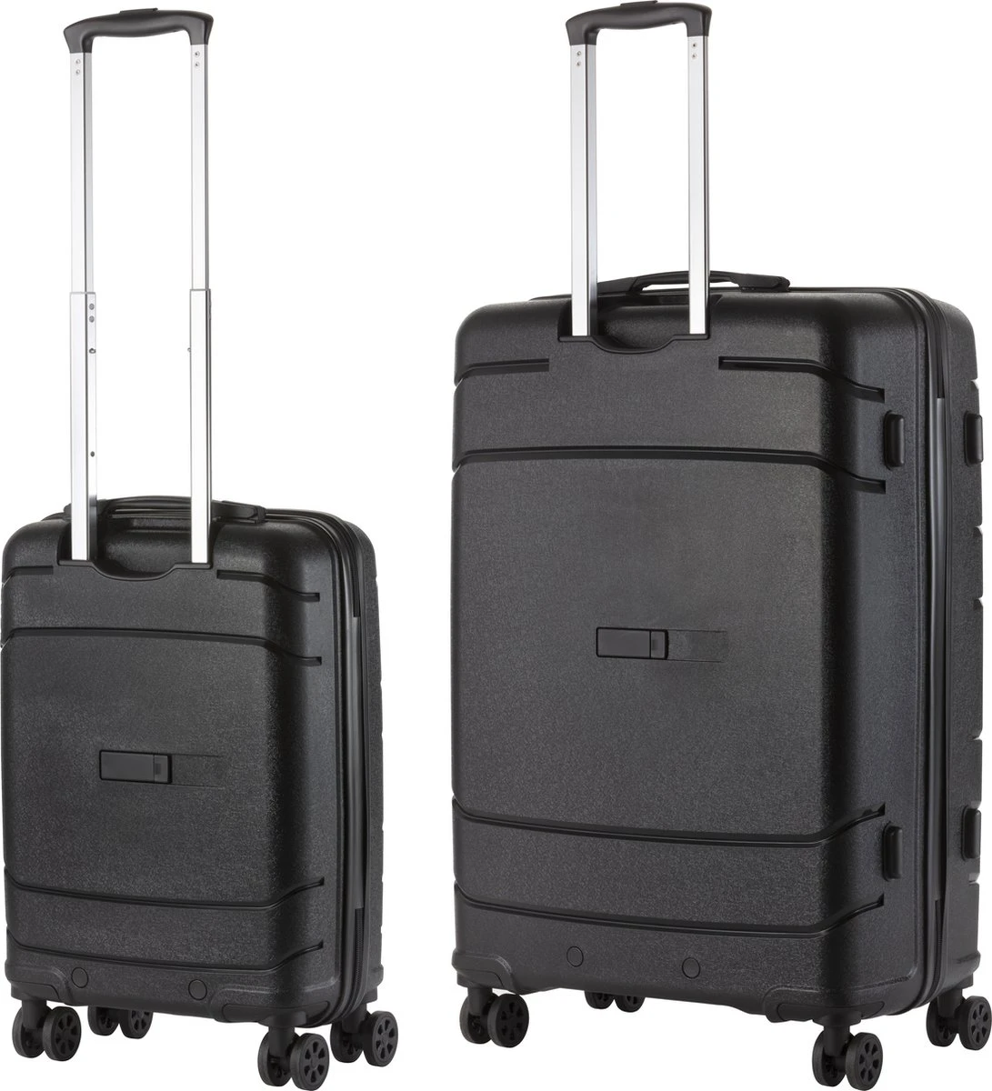 TravelZ Big Bars Kofferset - Trolleyset TSA 2-delig - Handbagage En Groot - Zwart 4 TravelZ Big Bars Kofferset - Trolleyset TSA 2-delig - Handbagage En Groot - Zwart - Afbeelding 2