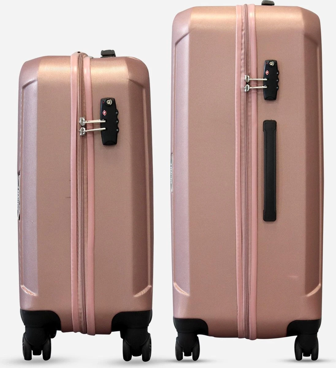 ©TROLLEYZ - Bali No.22 - Kofferset 2 Delig - 55cm+78cm Met TSA Slot - Dubbele Wielen - 360° Spinners - 100% ABS - Reiskoffers In Cosmopolitan Pink 10 ©TROLLEYZ - Bali No.22 - Kofferset 2 Delig - 55cm+78cm Met TSA Slot - Dubbele Wielen - 360° Spinners - 100% ABS - Reiskoffers In Cosmopolitan Pink - Afbeelding 8
