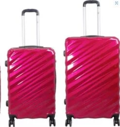 Monopol - Messina - Reiskofferset 2delig - Hoogkwaliteit Polycarbonaat - Rood - Maat XS + S