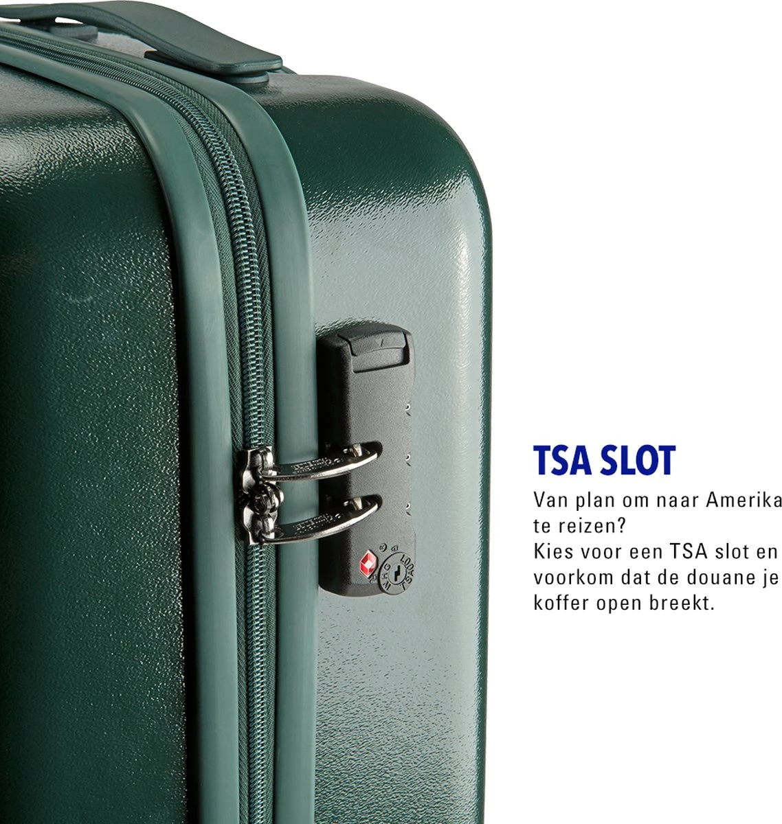 Princess Traveller Harlem - Handbaggage Koffer - Groen - S - 55cm 7 Princess Traveller Harlem - Handbaggage Koffer - Groen - S - 55cm - Afbeelding 5