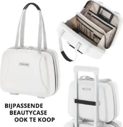 CarryOn Skyhopper Reiskoffer - 78cm TSA Trolley Met OKOBAN - Dubbele Wielen - Wit -Bagageopslag 1163x1200 2