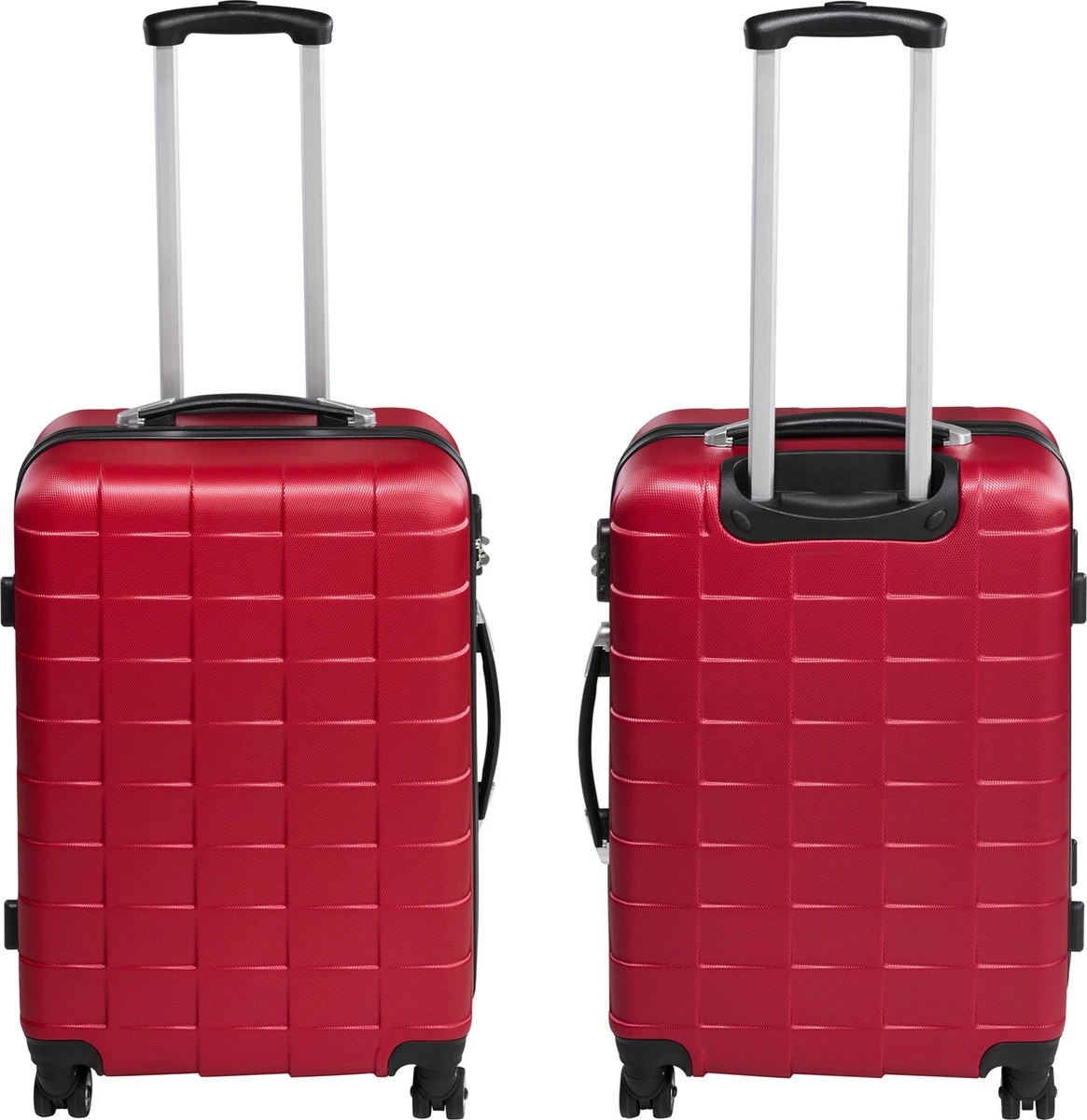 Tectake - Kofferset Trolleyset Reisset - 3-dlg Hardshell Wijnrood - 402670 5 Tectake - Kofferset Trolleyset Reisset - 3-dlg Hardshell Wijnrood - 402670 - Afbeelding 4