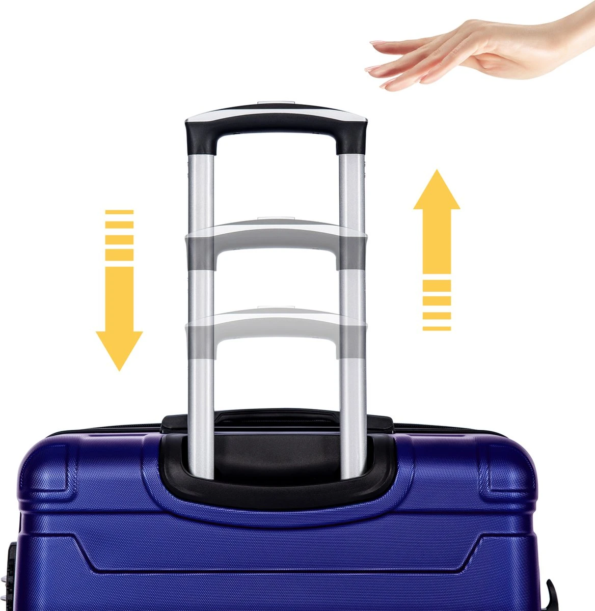 Merax 3-delig Kofferset Met TSA Slot - Trolleyset ABS 40L, 70L & 110 Liter - Blauw 5 Merax 3-delig Kofferset Met TSA Slot - Trolleyset ABS 40L, 70L & 110 Liter - Blauw - Afbeelding 3