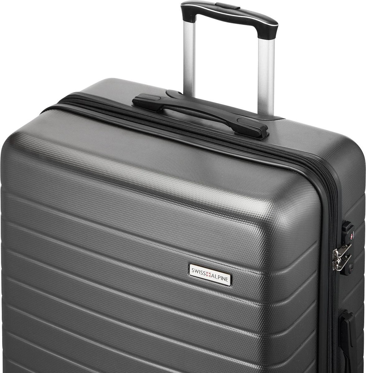 Swiss Alpine 2.0 - Reiskoffer- 77 Cm - 4 Wielen - Grijs 6 Swiss Alpine 2.0 - Reiskoffer- 77 Cm - 4 Wielen - Grijs - Afbeelding 4