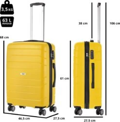 TravelZ Big Bars Reiskoffer 68 Cm Met Dubbele Wielen - Trolley Koffer Met TSA-slot - Geel 15 TravelZ Big Bars Reiskoffer 68 Cm Met Dubbele Wielen - Trolley Koffer Met TSA-slot - Geel -Bagageopslag 1183x1200 1