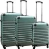 Travelerz Kofferset 3 Delig Met Wielen En Cijferslot - ABS - Groen (228-) -Bagageopslag 1185x1200 2