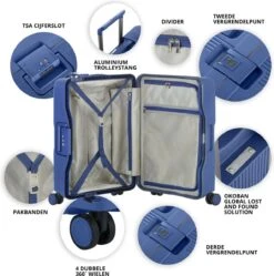 CarryOn Protector Luxe 2-delige Kofferset - TSA Trolleyset Handbagage En Groot - Kliksloten - Ultralicht - Blauw 10 CarryOn Protector Luxe 2-delige Kofferset - TSA Trolleyset Handbagage En Groot - Kliksloten - Ultralicht - Blauw -Bagageopslag 1189x1200 10
