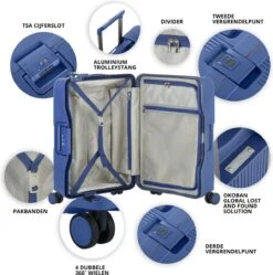 CarryOn Protector Luxe Grote Reiskoffer - Trolley 77cm Met TSA-klikslot - Ultrasterk - Blauw 12 CarryOn Protector Luxe Grote Reiskoffer - Trolley 77cm Met TSA-klikslot - Ultrasterk - Blauw -Bagageopslag 1189x1200 8