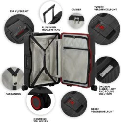 CarryOn Protector Luxe Reiskoffer - Trolley 66cm Met TSA-klikslot En OKOBAN - Ultrasterk - Zwart 11 CarryOn Protector Luxe Reiskoffer - Trolley 66cm Met TSA-klikslot En OKOBAN - Ultrasterk - Zwart -Bagageopslag 1189x1200 9