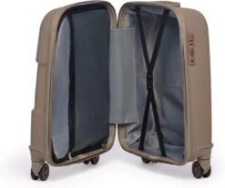 ©TROLLEYZ - Venice No.10 - Trolley - 55cm Met TSA Slot - Dubbele Wielen - 360° Spinners - 100% Polypropyleen - Handbagage Koffer In Pearl Sand -Bagageopslag 1200x1006