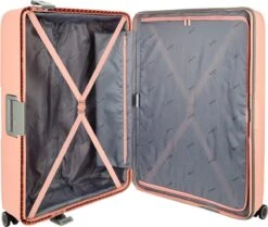 Decent Handbagage Koffer / Trolley / Reiskoffer - 55 Cm - 38 Liter - Polypropyleen - On-Tour - Roze -Bagageopslag 1200x1013