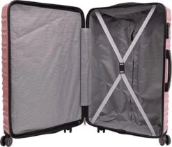 Tobeyz - Kofferset - 3-delig Roze Handbagage - Verrijdbaar Op 4 Wielen - Stevig ABS - Lichtgewicht, Trolley -Bagageopslag 1200x1018 6