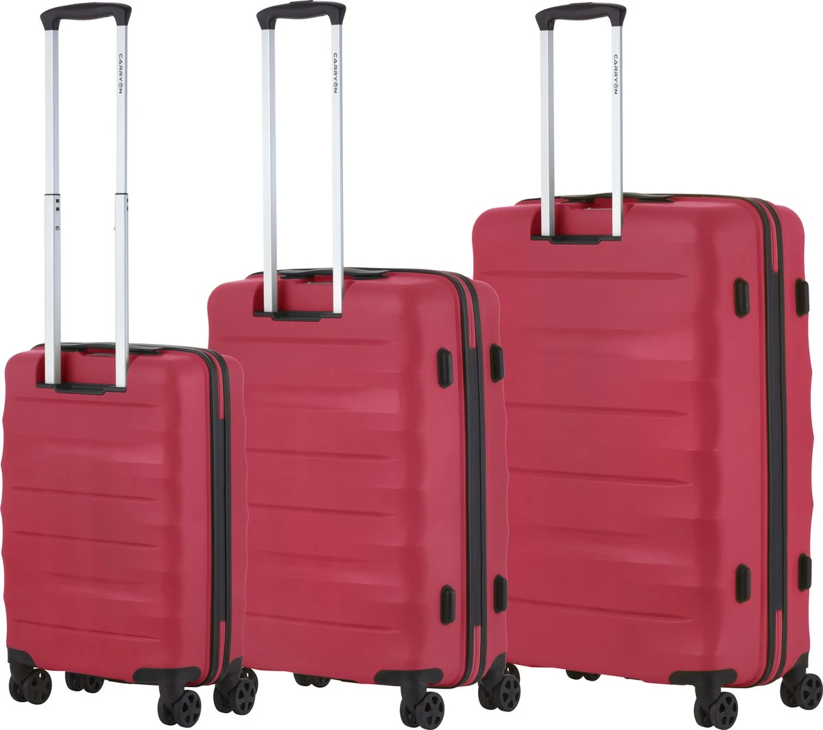 CarryOn Porter ® Kofferset - TSA Trolleyset 3-delig Met OKOBAN - Dubbele Wielen - Rood 4 CarryOn Porter ® Kofferset - TSA Trolleyset 3-delig Met OKOBAN - Dubbele Wielen - Rood - Afbeelding 2