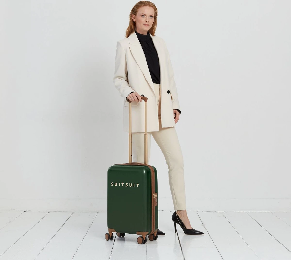 SUITSUIT - Fab Seventies Classic - Beetle Green - Handbagage (55 Cm) 4 SUITSUIT - Fab Seventies Classic - Beetle Green - Handbagage (55 Cm) - Afbeelding 2