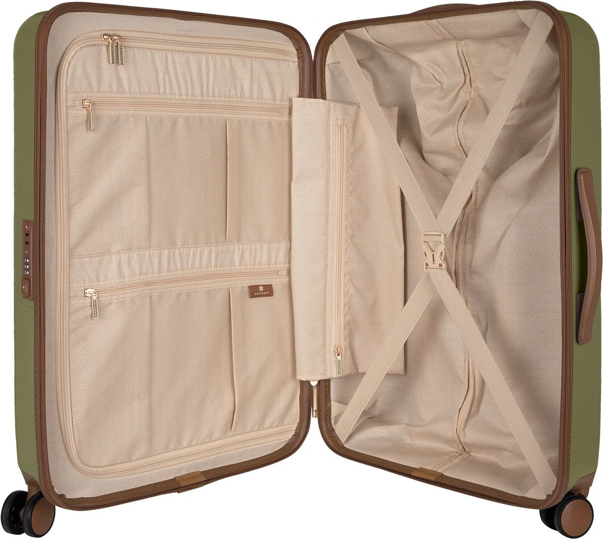 SUITSUIT - Fab Seventies - Martini Olive - Reiskoffer (66 Cm) 5 SUITSUIT - Fab Seventies - Martini Olive - Reiskoffer (66 Cm) - Afbeelding 3