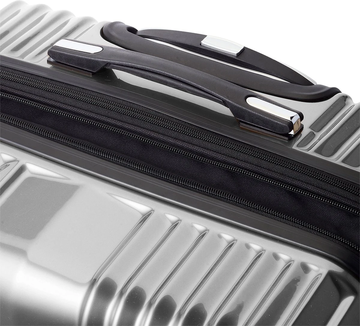 Tesla PC - Reiskoffer - 65 Cm - 4 Wielen - Zilver 9 Tesla PC - Reiskoffer - 65 Cm - 4 Wielen - Zilver - Afbeelding 7