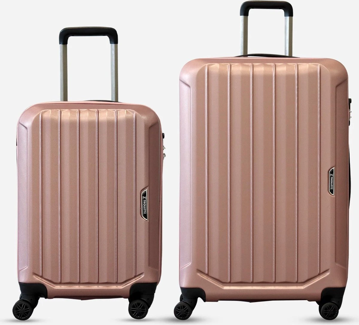 ©TROLLEYZ - Bali No.22 - Kofferset 2 Delig - 55cm+78cm Met TSA Slot - Dubbele Wielen - 360° Spinners - 100% ABS - Reiskoffers In Cosmopolitan Pink 3 ©TROLLEYZ - Bali No.22 - Kofferset 2 Delig - 55cm+78cm Met TSA Slot - Dubbele Wielen - 360° Spinners - 100% ABS - Reiskoffers In Cosmopolitan Pink