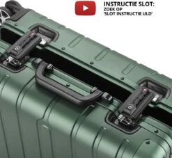 CarryOn ULD Handbagage - Luxe Aluminium Trolley 55cm - Dubbel TSA Slot - Dubbele Wielen - Groen -Bagageopslag 1200x1103 2