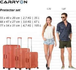CarryOn Protector Luxe 3-delige Kofferset - Trolleyset Met TSA-kliksloten - Terra 13 CarryOn Protector Luxe 3-delige Kofferset - Trolleyset Met TSA-kliksloten - Terra -Bagageopslag 1200x1107 2