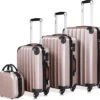 Monzana Hardcase Kofferset 4 Delig - Baseline Beautycase/M/L/XL - Rosé 2 Monzana Hardcase Kofferset 4 Delig - Baseline Beautycase/M/L/XL - Rosé -Bagageopslag 1200x1110 2