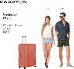 CarryOn Protector Luxe Grote Reiskoffer - Trolley 77cm Met TSA-klikslot - Ultrasterk - Terra 15 CarryOn Protector Luxe Grote Reiskoffer - Trolley 77cm Met TSA-klikslot - Ultrasterk - Terra -Bagageopslag 1200x1120 6