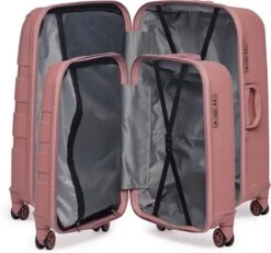 ©TROLLEYZ - Paris No.5 - Kofferset 2 Delig - 55+78cm Met TSA Slot - Dubbele Wielen - 360° Spinners - 100% Polypropyleen - Reiskoffers In Rose Blush -Bagageopslag 1200x1123 9