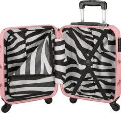 Princess Traveller Trendy Animal Collection - Handbagage Koffer - Zebra - Roze - 56cm 10 Princess Traveller Trendy Animal Collection - Handbagage Koffer - Zebra - Roze - 56cm -Bagageopslag 1200x1129 3