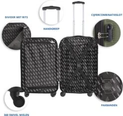TravelZ Horizon Handbagagekoffer - 54cm Handbagage Trolley Met Gevoerde Binnenkant - Groen -Bagageopslag 1200x1130 2