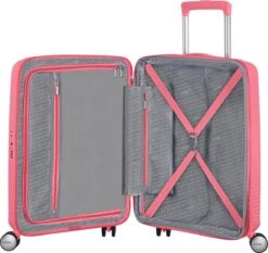 American Tourister Reiskoffer - Soundbox Spinner 55/20 Tsa Uitbreidbaar (Handbagage) Sun Kissed Coral -Bagageopslag 1200x1130 3