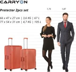 CarryOn Protector Luxe Kofferset - TSA Trolleyset M+L Formaat Met Kliksloten - Terra 13 CarryOn Protector Luxe Kofferset - TSA Trolleyset M+L Formaat Met Kliksloten - Terra -Bagageopslag 1200x1130 9