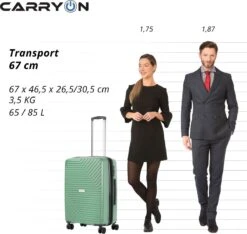 CarryOn Transport TSA Reiskoffer - Trolley 67cm Met Expander - OKOBAN - Dubbele Wielen - Olijf -Bagageopslag 1200x1135 2