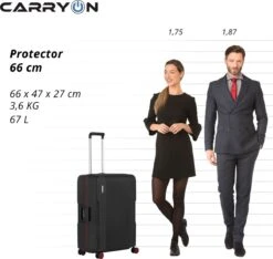 CarryOn Protector Luxe Reiskoffer - Trolley 66cm Met TSA-klikslot En OKOBAN - Ultrasterk - Zwart 14 CarryOn Protector Luxe Reiskoffer - Trolley 66cm Met TSA-klikslot En OKOBAN - Ultrasterk - Zwart -Bagageopslag 1200x1139 3