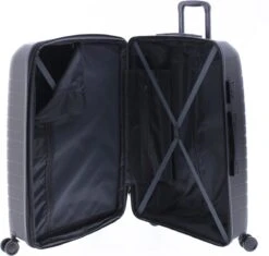 Gladiator Kick-Off Grote Koffer Expandable -76 Cm - 99/125 Liter - Eco Friendly Recyclebaar PP - Donkergrijs -Bagageopslag 1200x1142