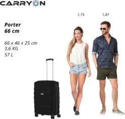 CarryOn Porter ® Reiskoffer - 66cm Trolley Met TSA-slot - OKOBAN Registratie - Zwart 12 CarryOn Porter ® Reiskoffer - 66cm Trolley Met TSA-slot - OKOBAN Registratie - Zwart -Bagageopslag 1200x1147 2