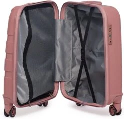 ©TROLLEYZ - Paris No.5 - Trolley - 55cm Met TSA Slot - Dubbele Wielen - 360° Spinners - 100% Polypropyleen - Handbagage Koffer In Rose Blush 18 ©TROLLEYZ - Paris No.5 - Trolley - 55cm Met TSA Slot - Dubbele Wielen - 360° Spinners - 100% Polypropyleen - Handbagage Koffer In Rose Blush -Bagageopslag 1200x1150 2