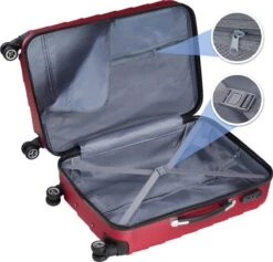 Tectake - Kofferset Trolleyset Reisset - 3-dlg Hardshell Wijnrood - 402670 12 Tectake - Kofferset Trolleyset Reisset - 3-dlg Hardshell Wijnrood - 402670 -Bagageopslag 1200x1150 6