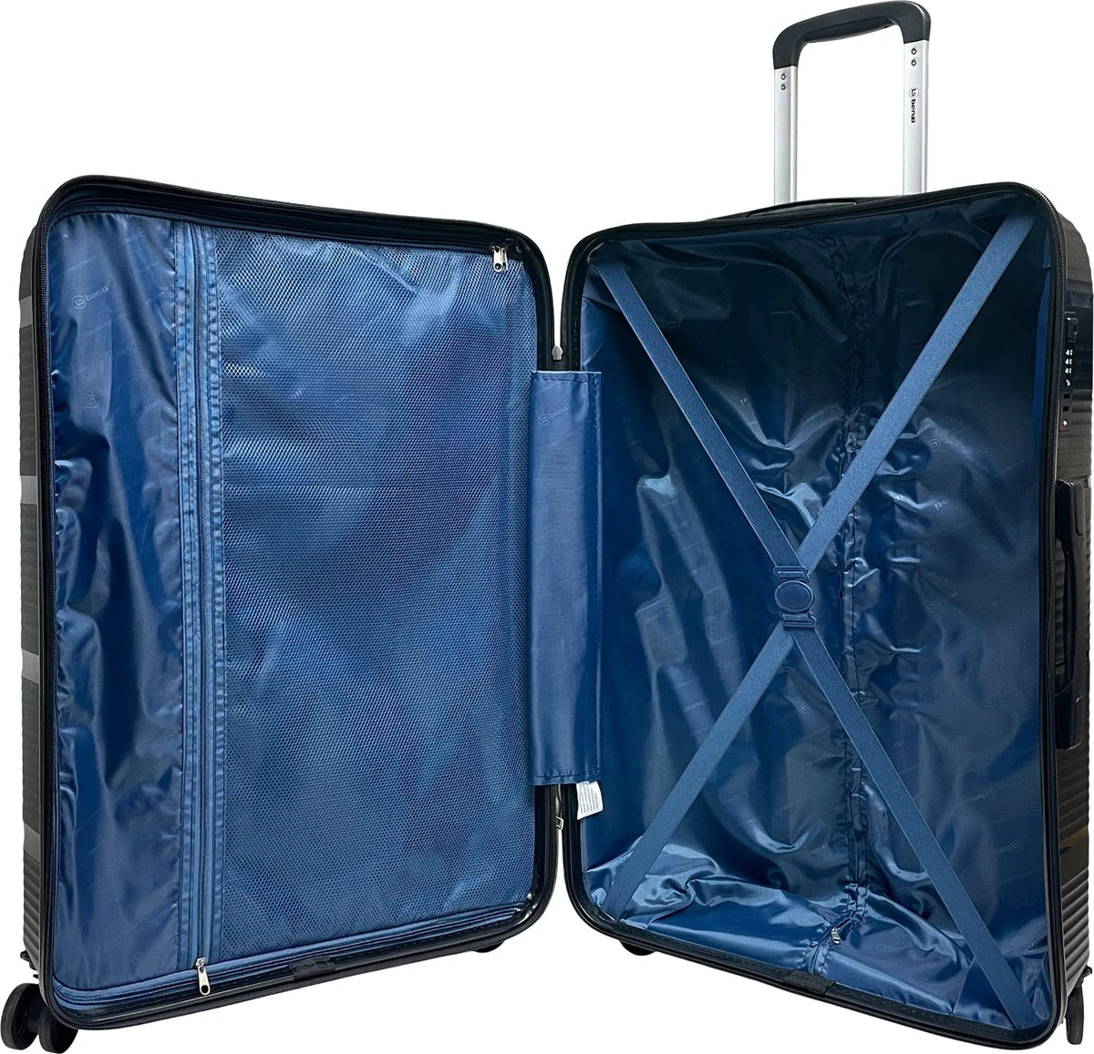 Benzi Izeda Grote Koffer - 75 Cm - 95 Liter - Zwart 6 Benzi Izeda Grote Koffer - 75 Cm - 95 Liter - Zwart - Afbeelding 4